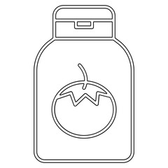 Ketchup icon in line style