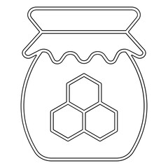 Obraz premium Honey icon in line style