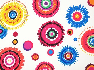 Painted Canvas: Expressive Circular Rug Patterns