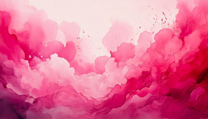 Fototapeta premium abstract red pink watercolor creates serene background cover design