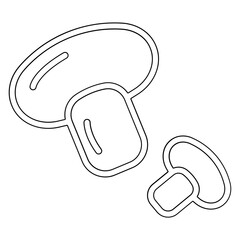 Mushroom icon in line style