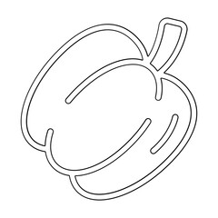 Bell pepper icon in line style
