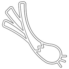 Leek icon in line style