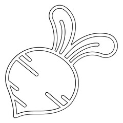 Radish icon in line style