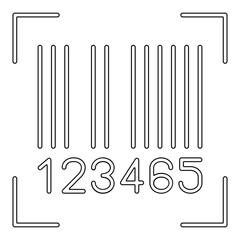 Barcode icon in line style