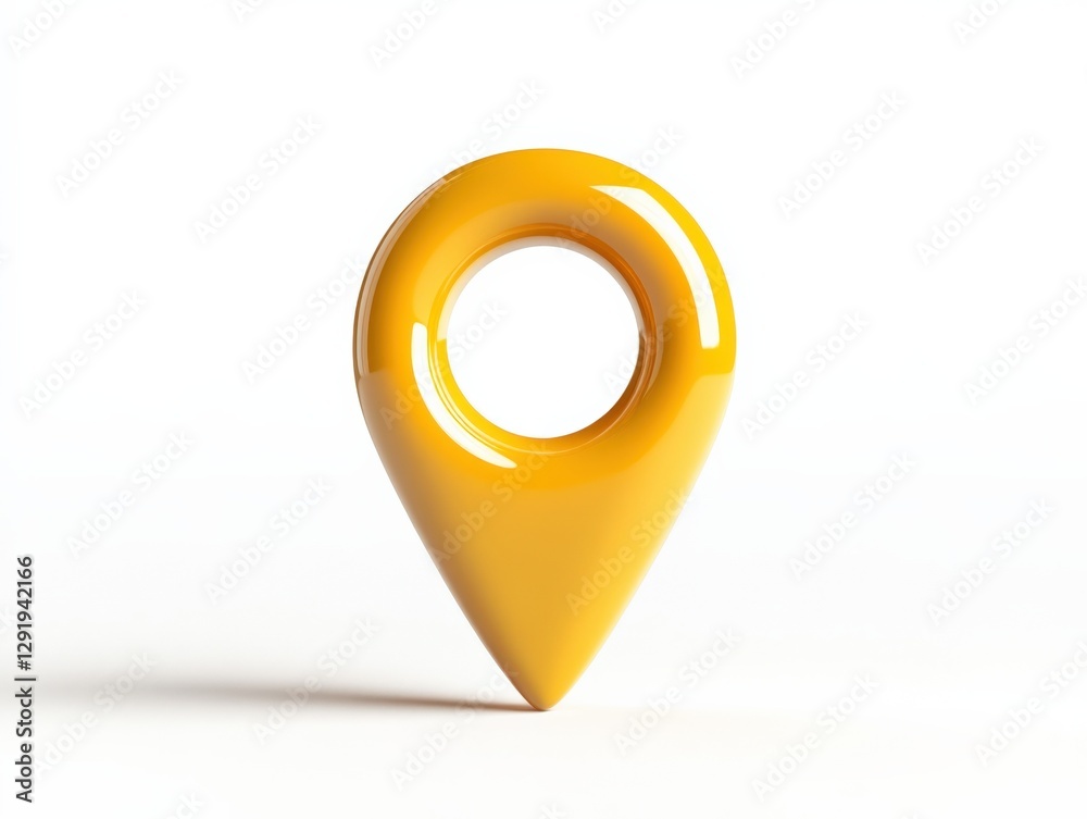Poster yellow map pointer
