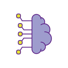 Ai Technology vector icon stock illustration