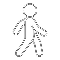 Walking icon in line style