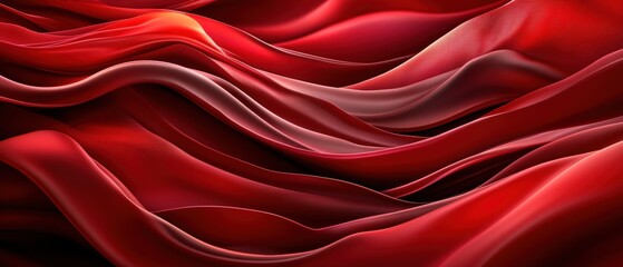 Obraz premium Red silk fabric background with smooth texture and natural draping for design and decoration purposes