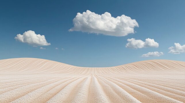 Field landscape, rolling hills, clear sky, clouds, agriculture