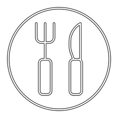 Restaurant icon in line style