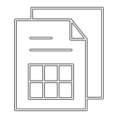 Report icon in line style