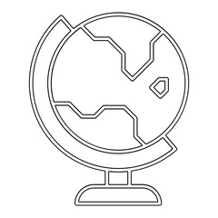 Geography icon in line style