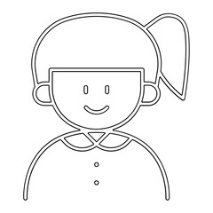 Student icon in line style