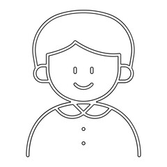 Boy Student icon in line style