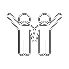 Friends icon in line style