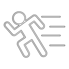 Running icon in line style