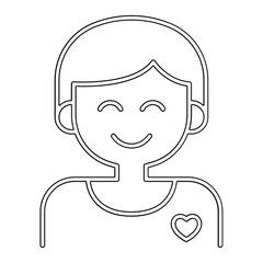 Boyfriend icon in line style