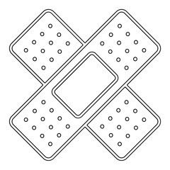 First aid plaster icon in line style