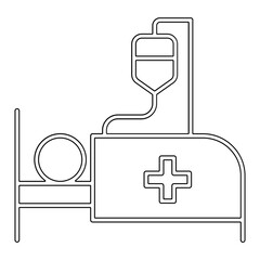 Patient icon in line style