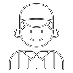 American football referee icon in line style