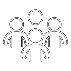 American football players icon in line style