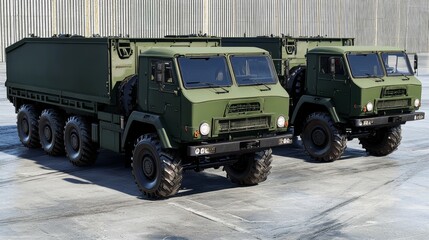 Efficiency and reliability are key factors in the design and use of military transport vehicles.