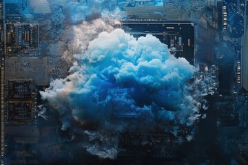 An abstract representation of a cloud server .