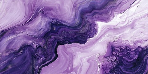 Obraz premium Swirling shades of purple and white create an abstract painting