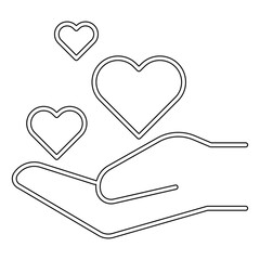 Care icon in line style