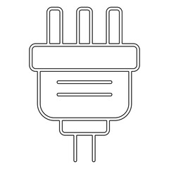 Obraz premium Plug icon in line style