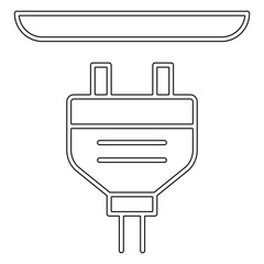 Plug icon in line style