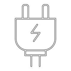 Obraz premium Plug icon in line style
