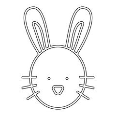 Bunny icon in line style