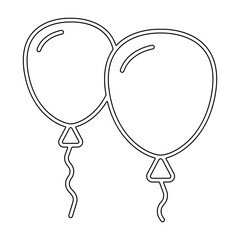 Balloon icon in line style