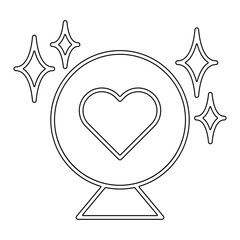 crystal ball icon in line style