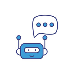 Chat Bot vector icon stock illustration