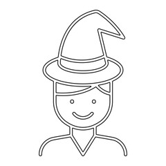 wizard icon in line style