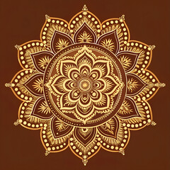 Naklejka premium Beautiful decorative mandala design background.