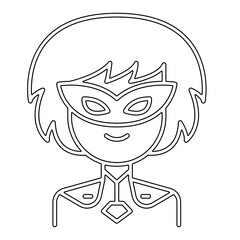 Hero Woman icon in line style