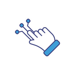 Interaction vector icon stock illustration