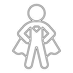 Man hero icon in line style