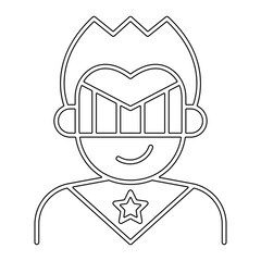 Super hero icon in line style