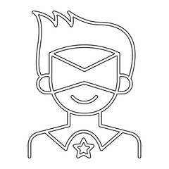 Super hero icon in line style