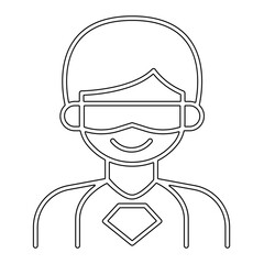 Obraz premium Super hero icon in line style