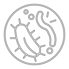 Contaminate icon in line style