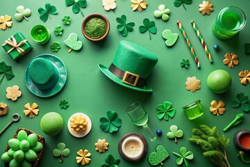 Happy St Patricks Day Festive Celebration Decorations Green Theme