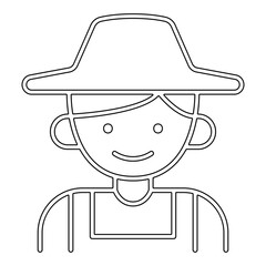 Gardener icon in line style