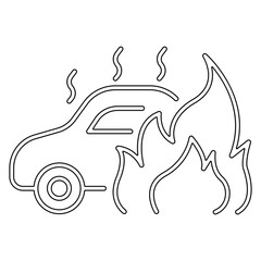 Car bomb icon in line style