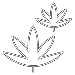 Cannabis icon in line style